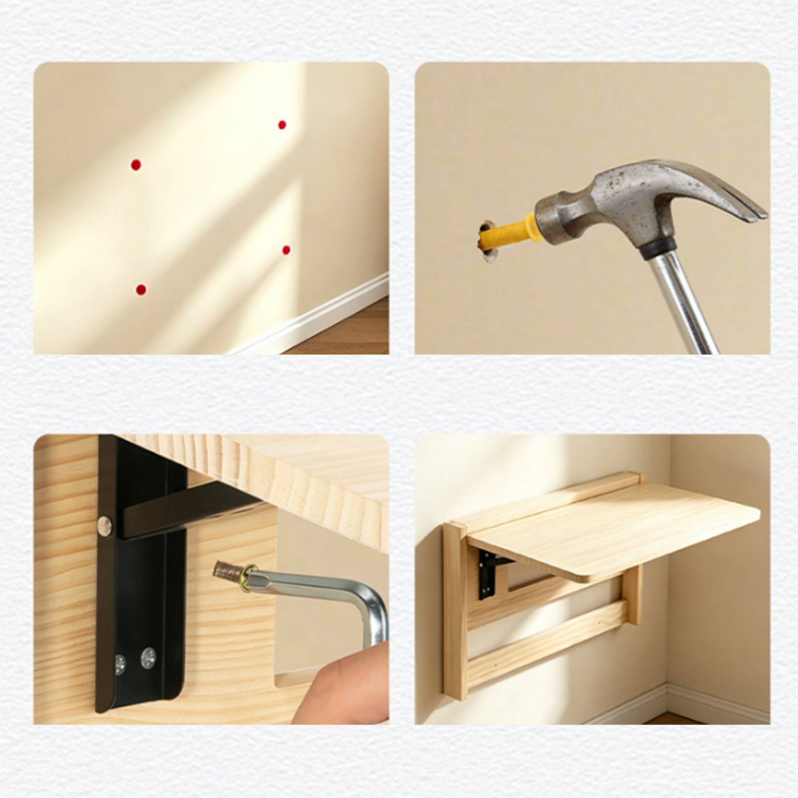 Wall Mounted Desk Fold - 벽걸이 접이식 책상 접이식 나무 드롭