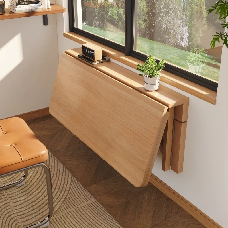 벽걸이 접이식 책상, 작은 공간을 위한 원목 플로팅 컴 - Wall Mounted Desk Fold 리뷰 및 가격