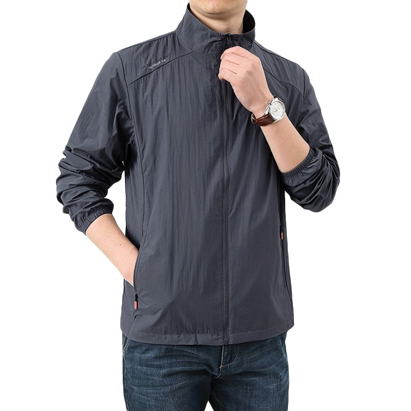 남성용 경량 스킨 코트 여름 스탠드 칼라 캐주얼 부드러 - Coat Rack Standing 리뷰 및 가격